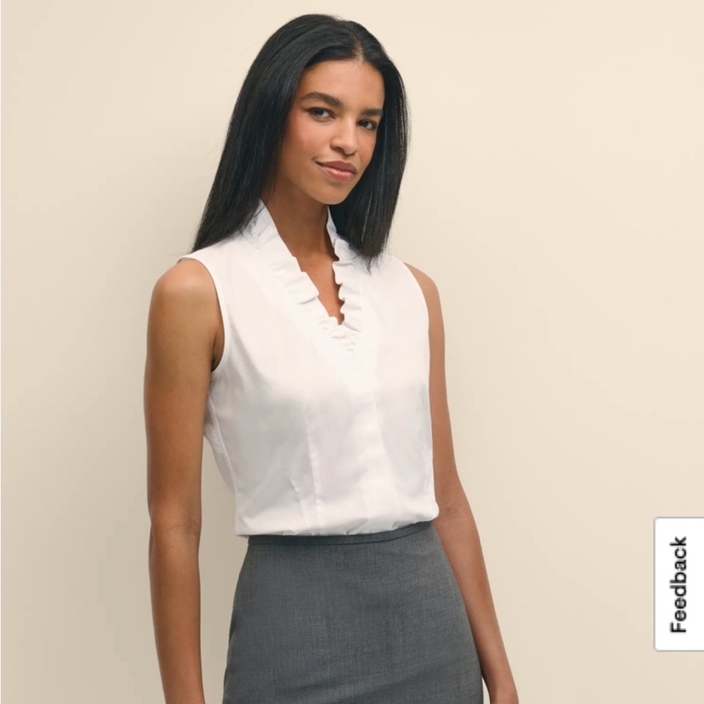 Brooks Brothers Fitted No-Iron Stretch Supima Cotton Ruffle Shirt